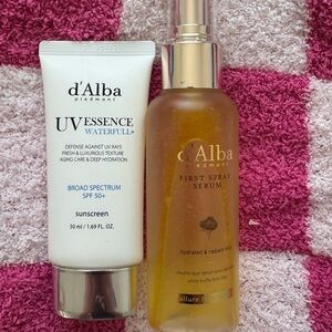 D’Alba UV Essence and First Spray Serum - White and Gold